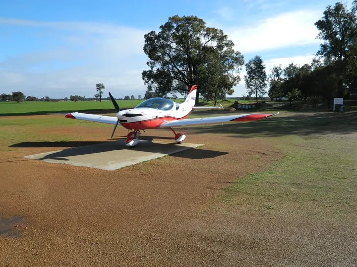 VH-EZT parked at Bindoon Airfield