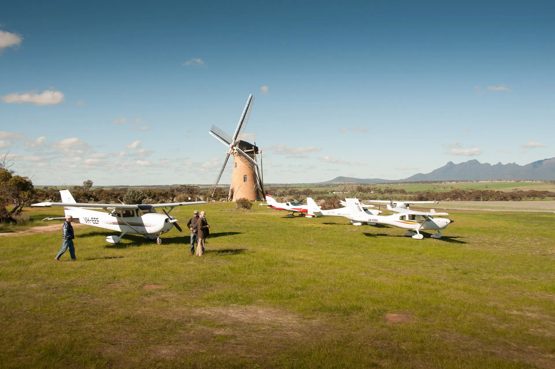 aircraft at the lily dutch windmill runway airstrip