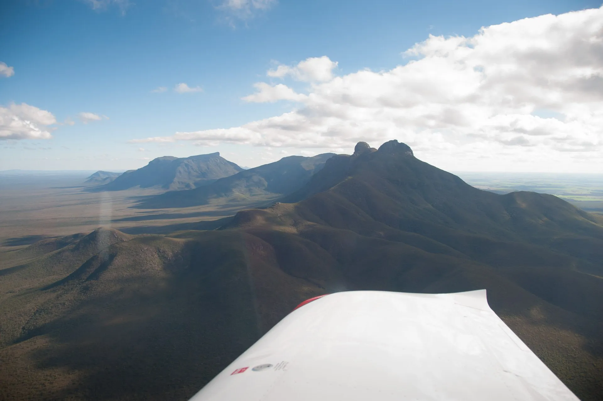 stirling ranges from the air vh-ezt UFC uni flying club jandakot learn to fly aircraft hire
