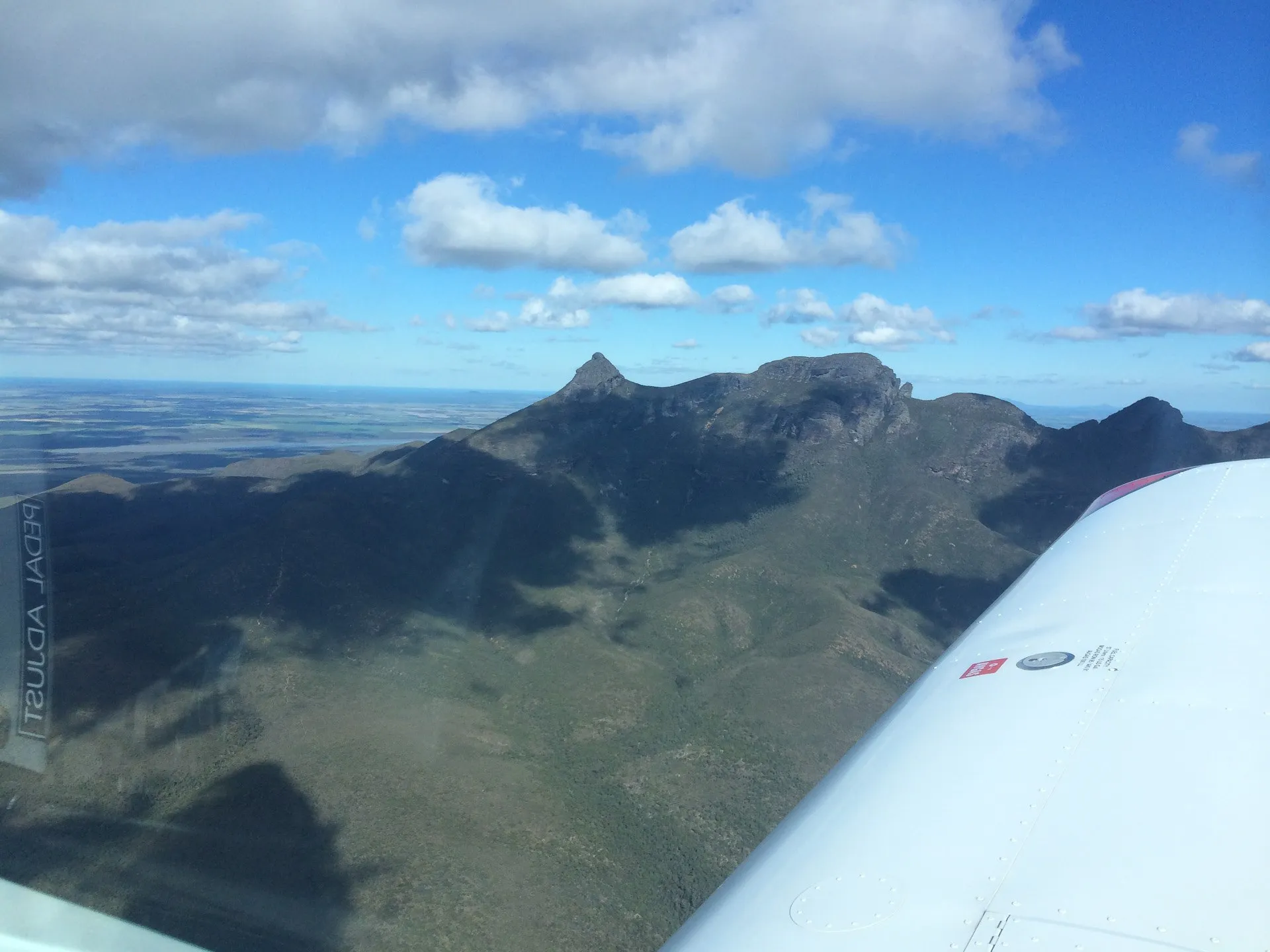 stirling ranges from the air vh-ezt UFC uni flying club jandakot learn to fly aircraft hire