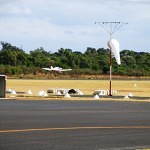 VH-EZT takeoff from Bunbury Airport windsock runway 25