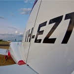 VH-EZT at Busselton Airport Tail shot