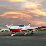 VH-EZT CSA pipersport sportscruiser learn to fly parked at jandakot near jandakot flight centre sunset