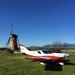 VH-EZT at the lily dutch windmill runway airstrip
